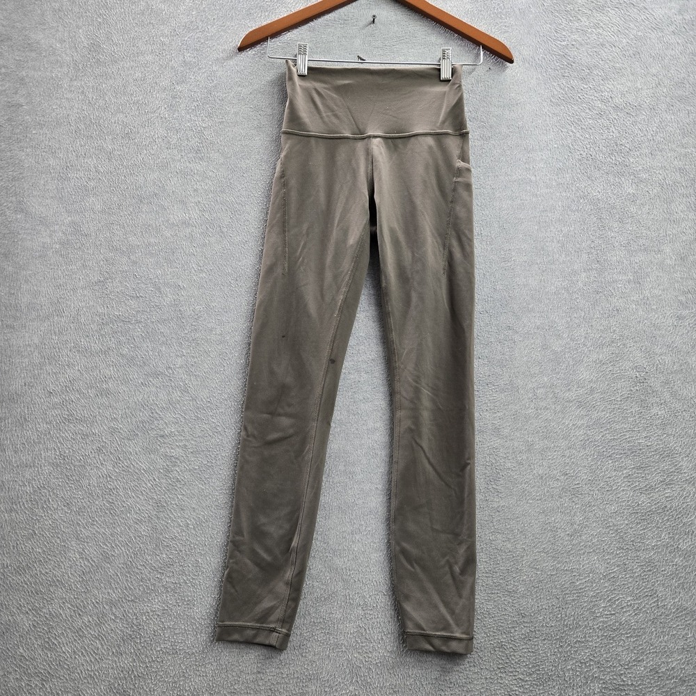 Lululemon Women Activewear Pants 4 Gray Wunder Train Yoga Legging 25" Inseam